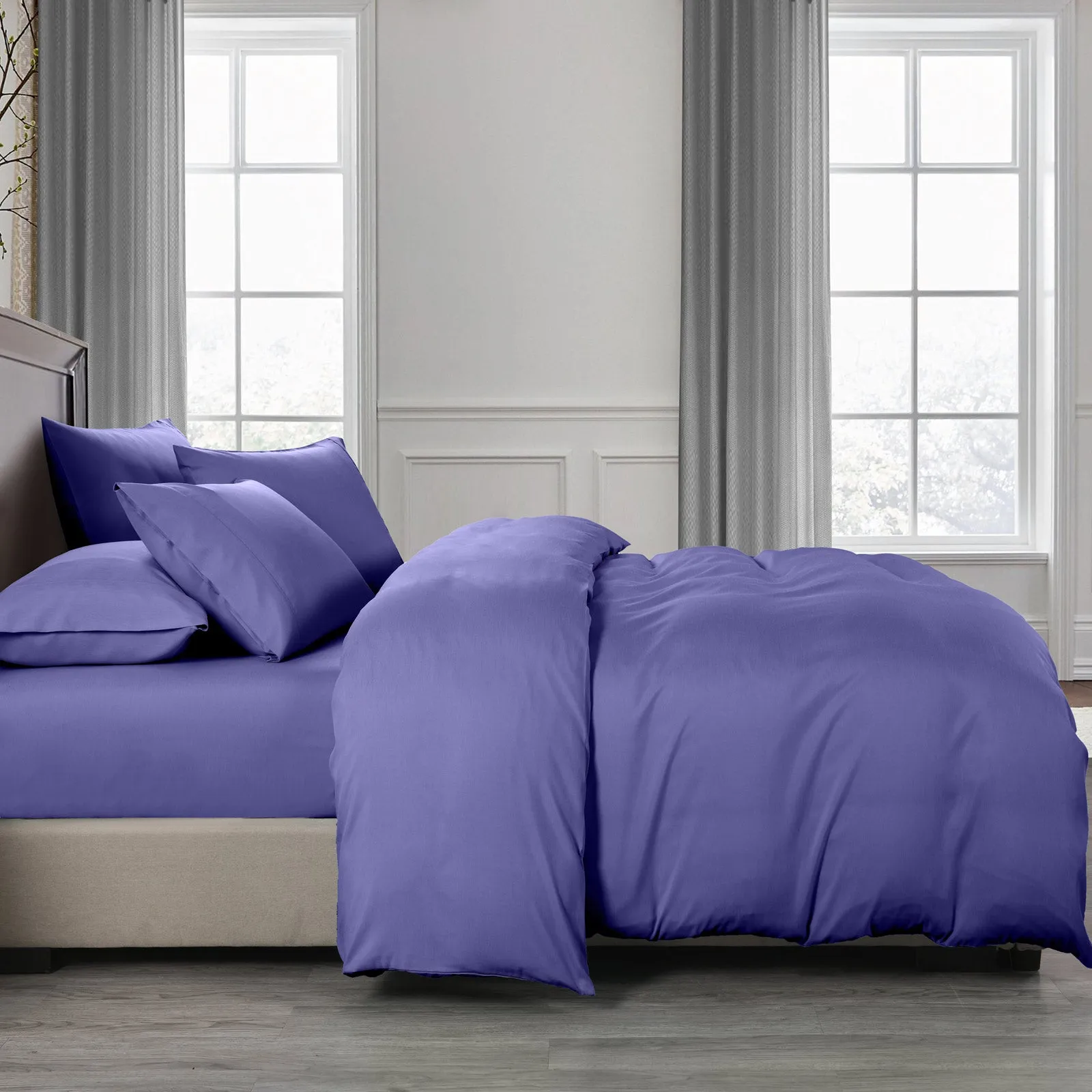 2000TC 6-Piece Bamboo Sheet & Quilt Cover Set | Cooling & Breathable | Double | Royal Blue