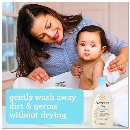Aveeno Baby Daily Moisture Gentle Body Bath Wash & Shampoo, Oat Extract - 8oz