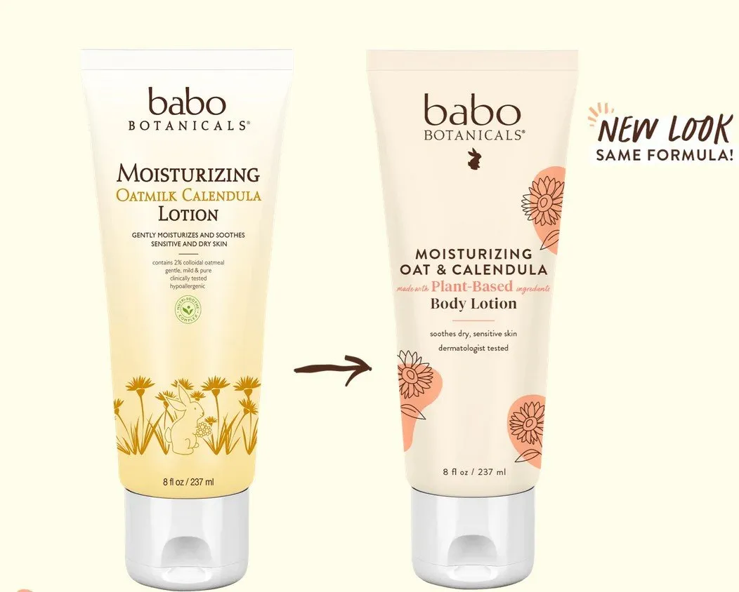 Babo Botanicals Moisturizing Oat & Calendula Body Lotion 8 oz Cream