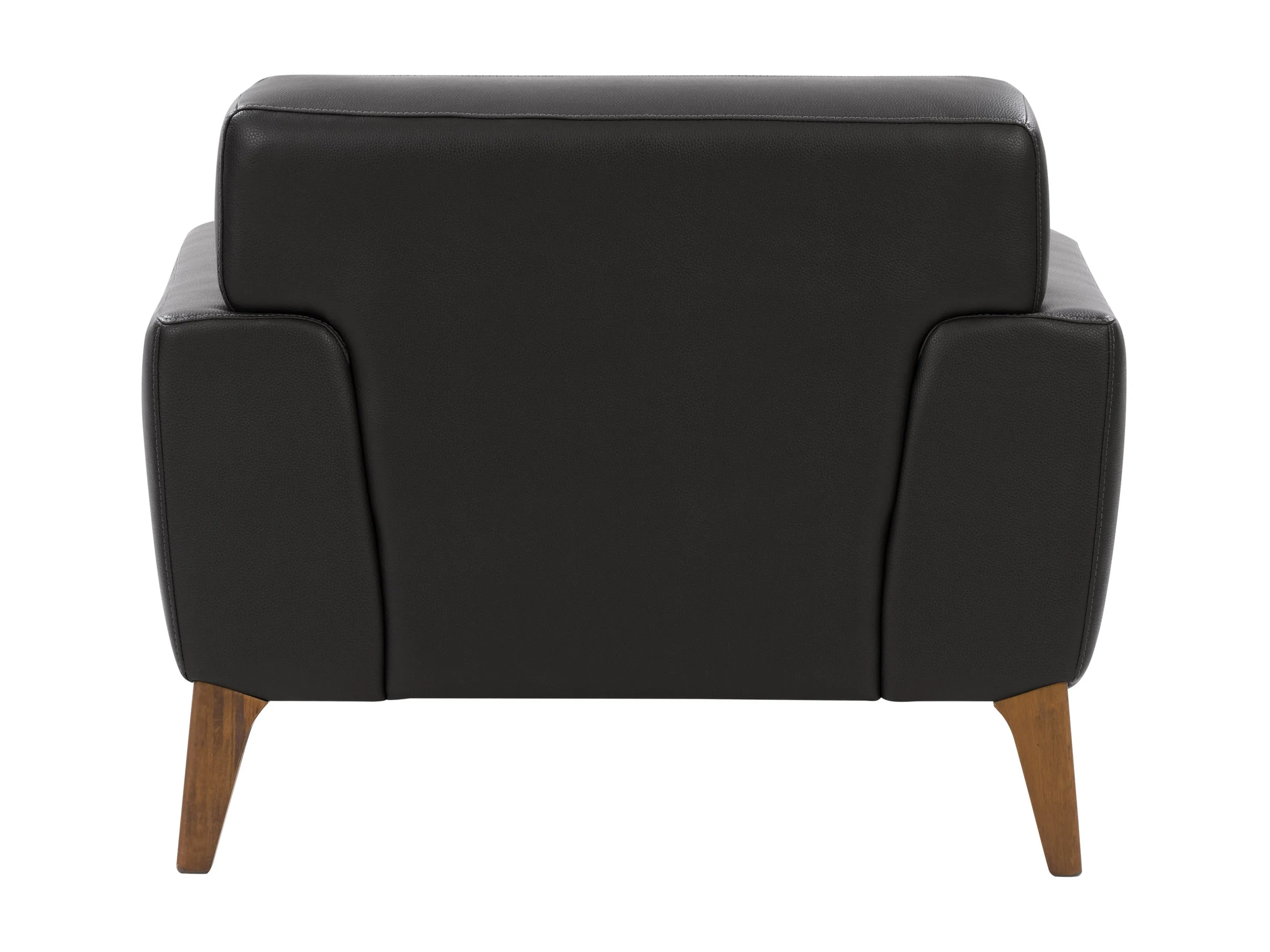 Black Faux Leather Arm Chair