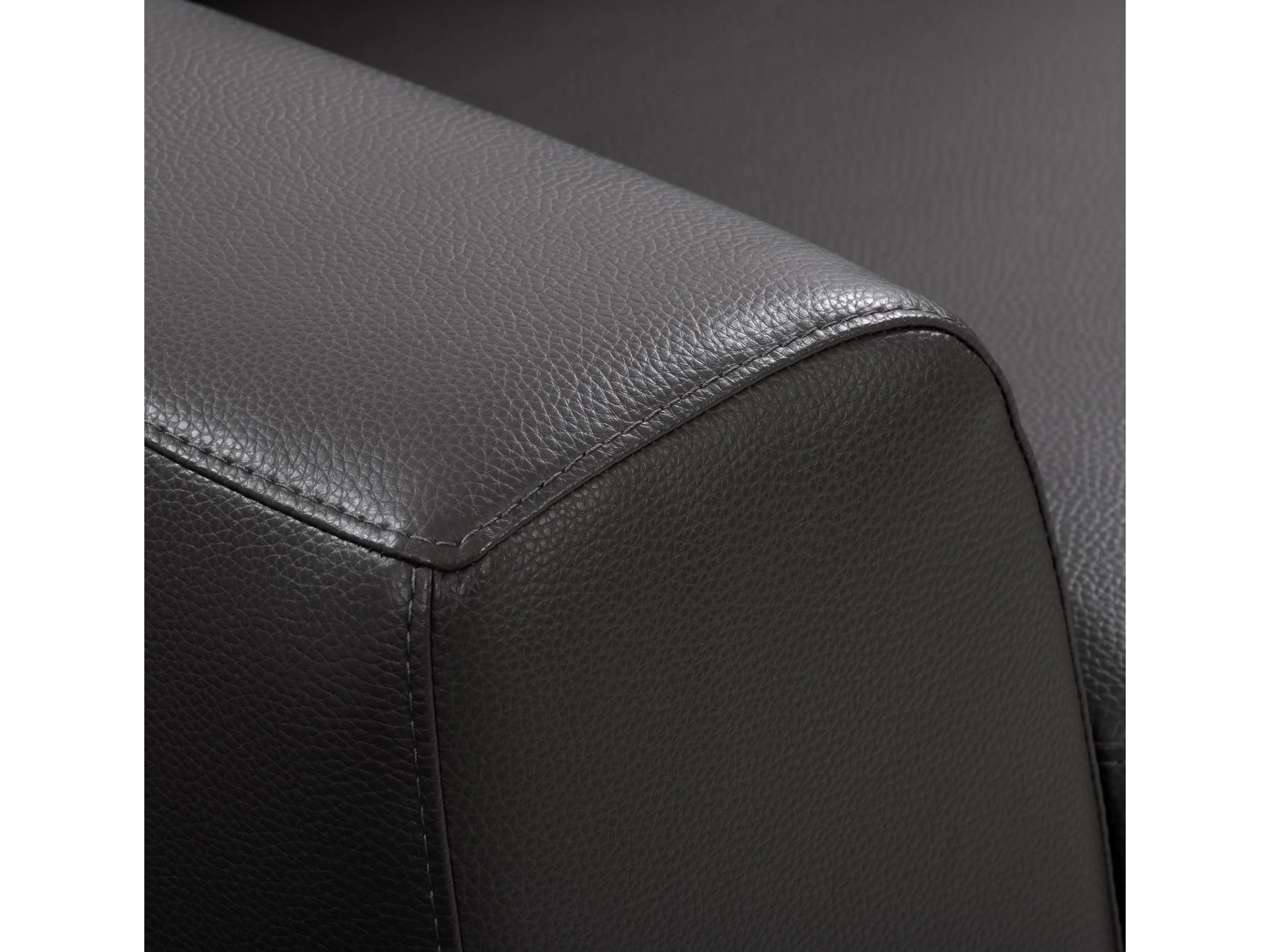 Black Faux Leather Arm Chair