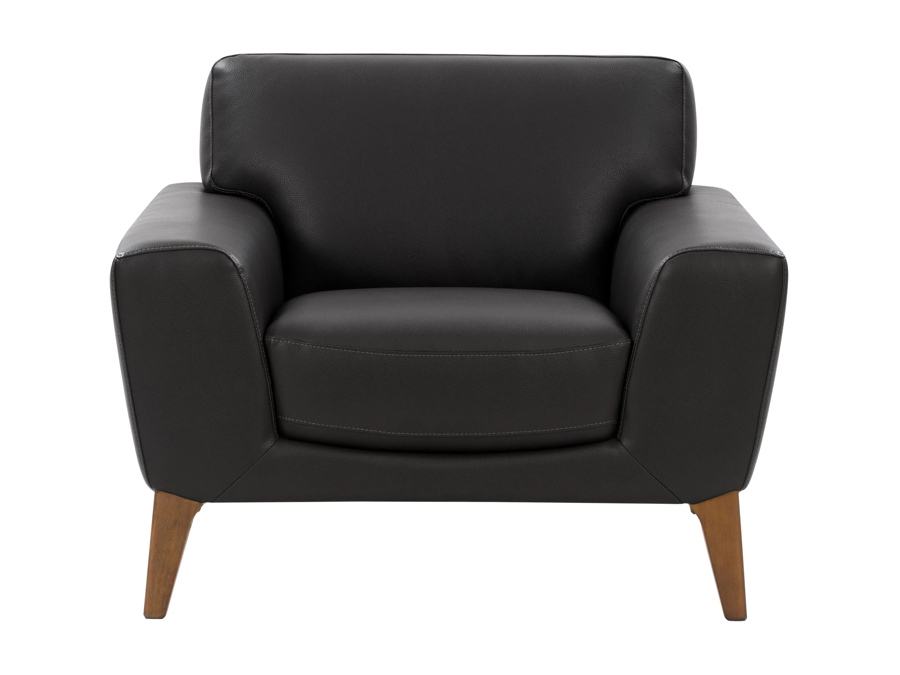 Black Faux Leather Arm Chair