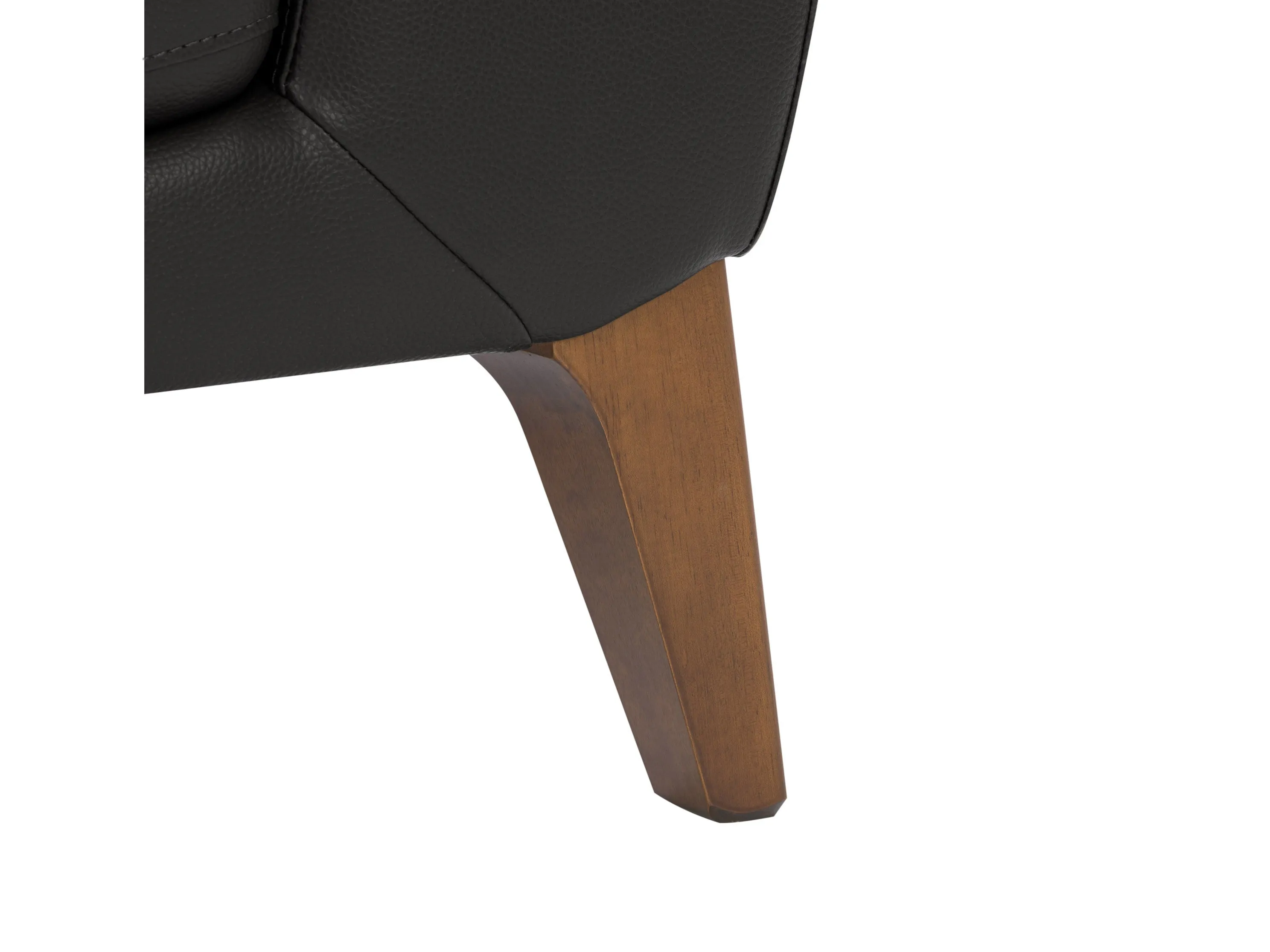 Black Faux Leather Arm Chair