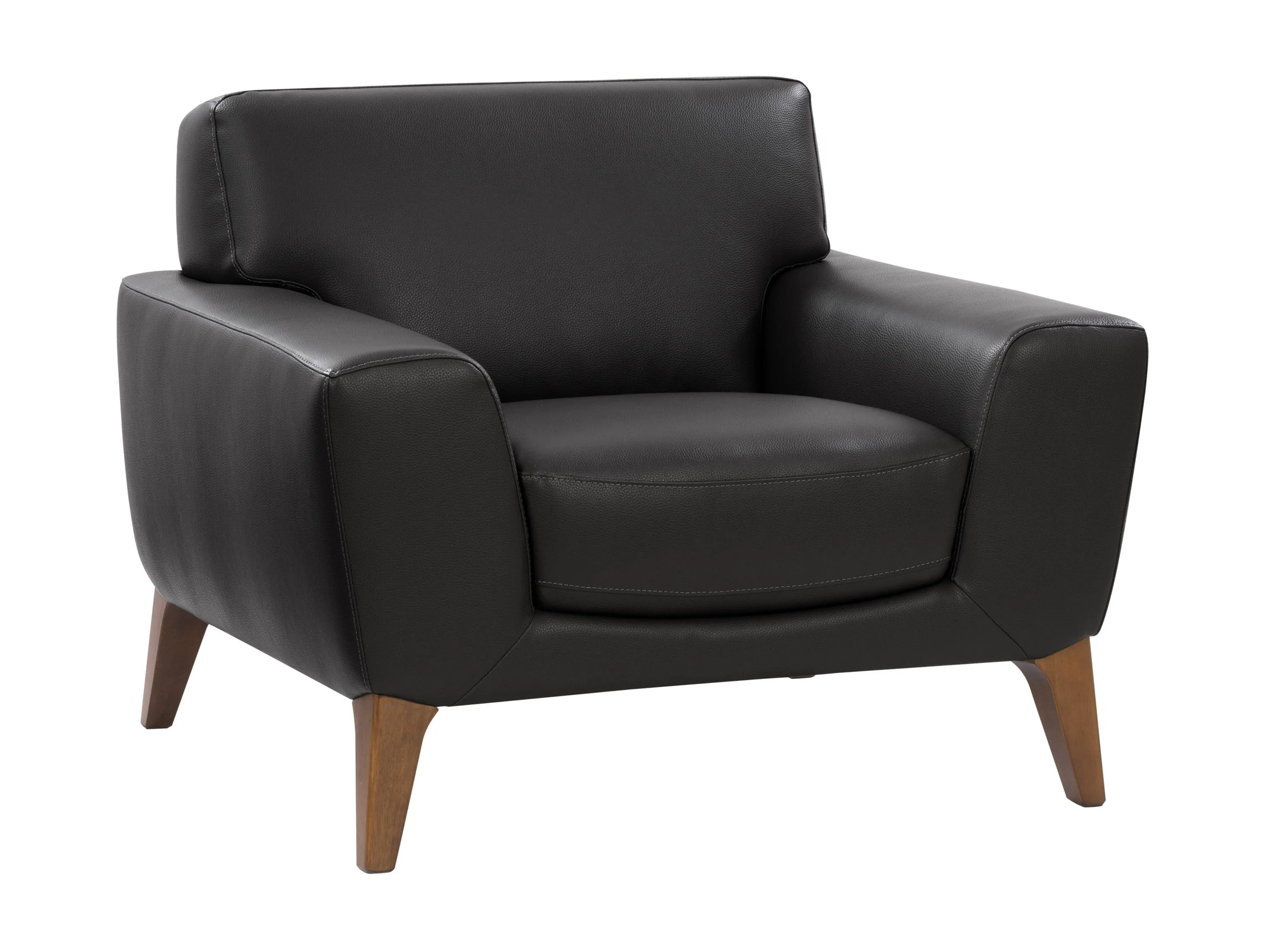 Black Faux Leather Arm Chair