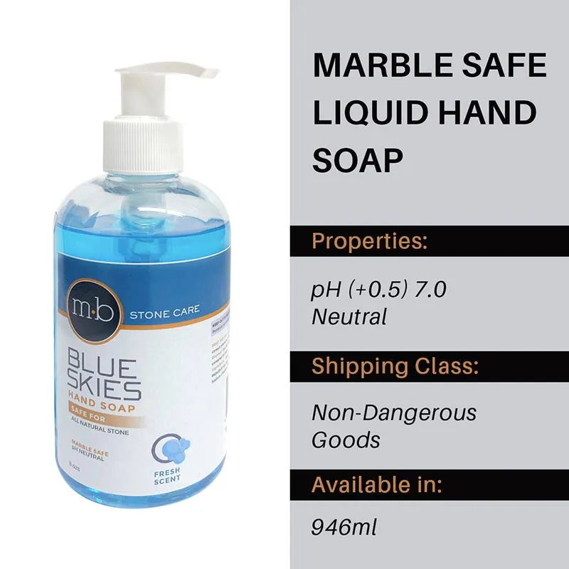 Blue Skies Marble Safe Liquid Hand Soap (8oz)