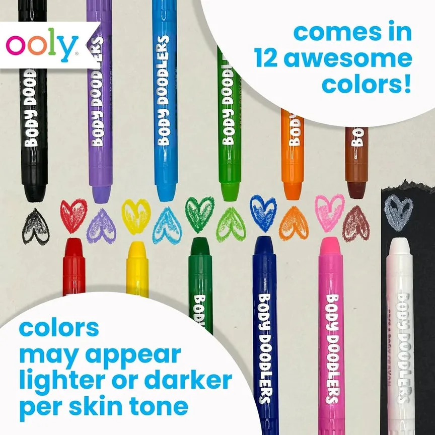 Body Doodlers - Face & Body Crayons - Set of 12 by OOLY