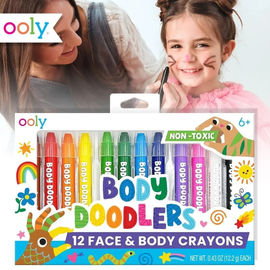 Body Doodlers - Face & Body Crayons - Set of 12 by OOLY