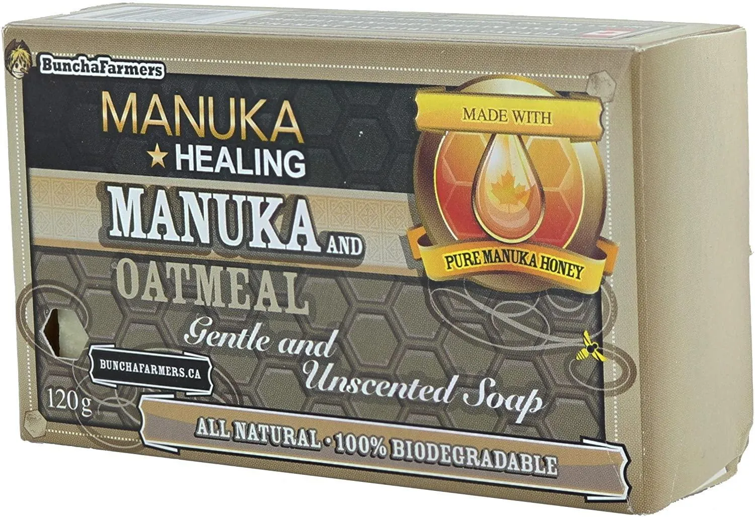 BunchaFarmers Manuka Honey & Oatmeal Gentle & Unscented Soap