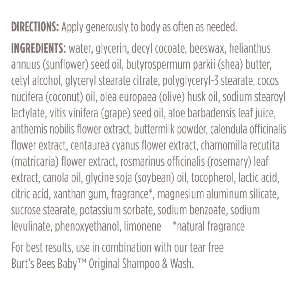 Burt's Bee Baby Nourishing Lotion, Original, 340g