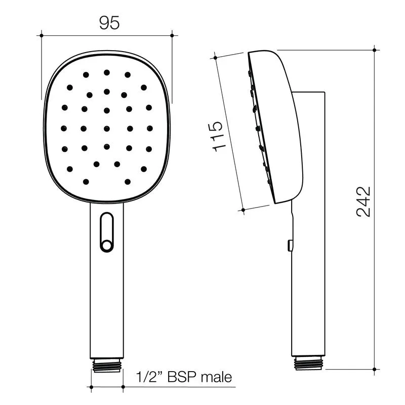 Caroma Contura II Handset - Chrome
