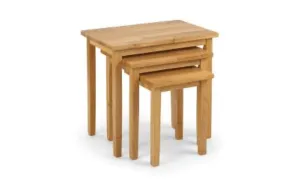 Cleo Nest Of Tables - Natural Oak Finish