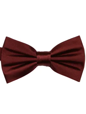 DCLIC Classic Plain Bow Tie - Burgundy
