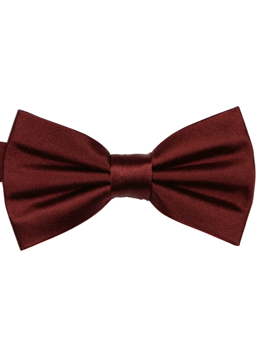 DCLIC Classic Plain Bow Tie - Burgundy