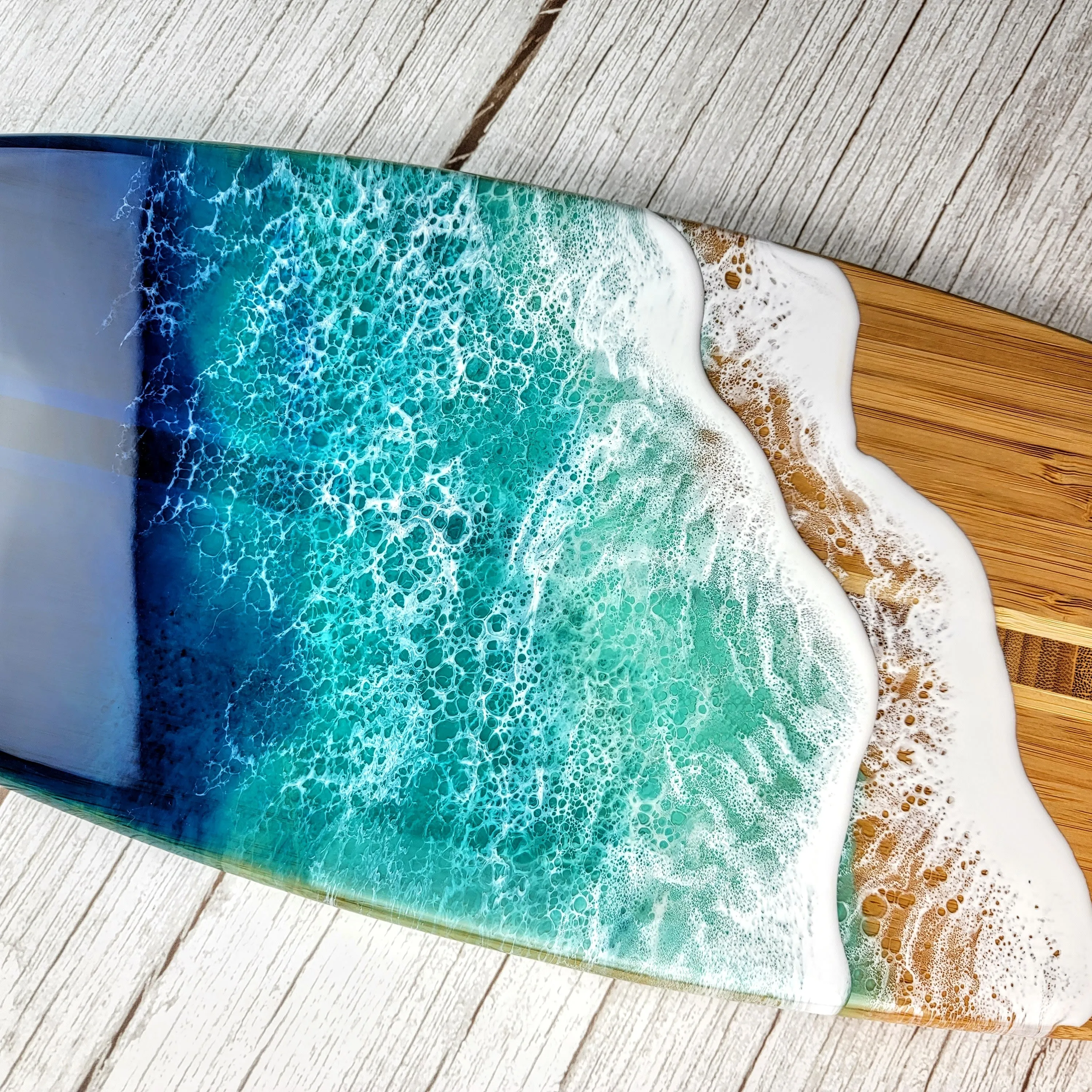 Deep Blue Surfboard Serving Board
