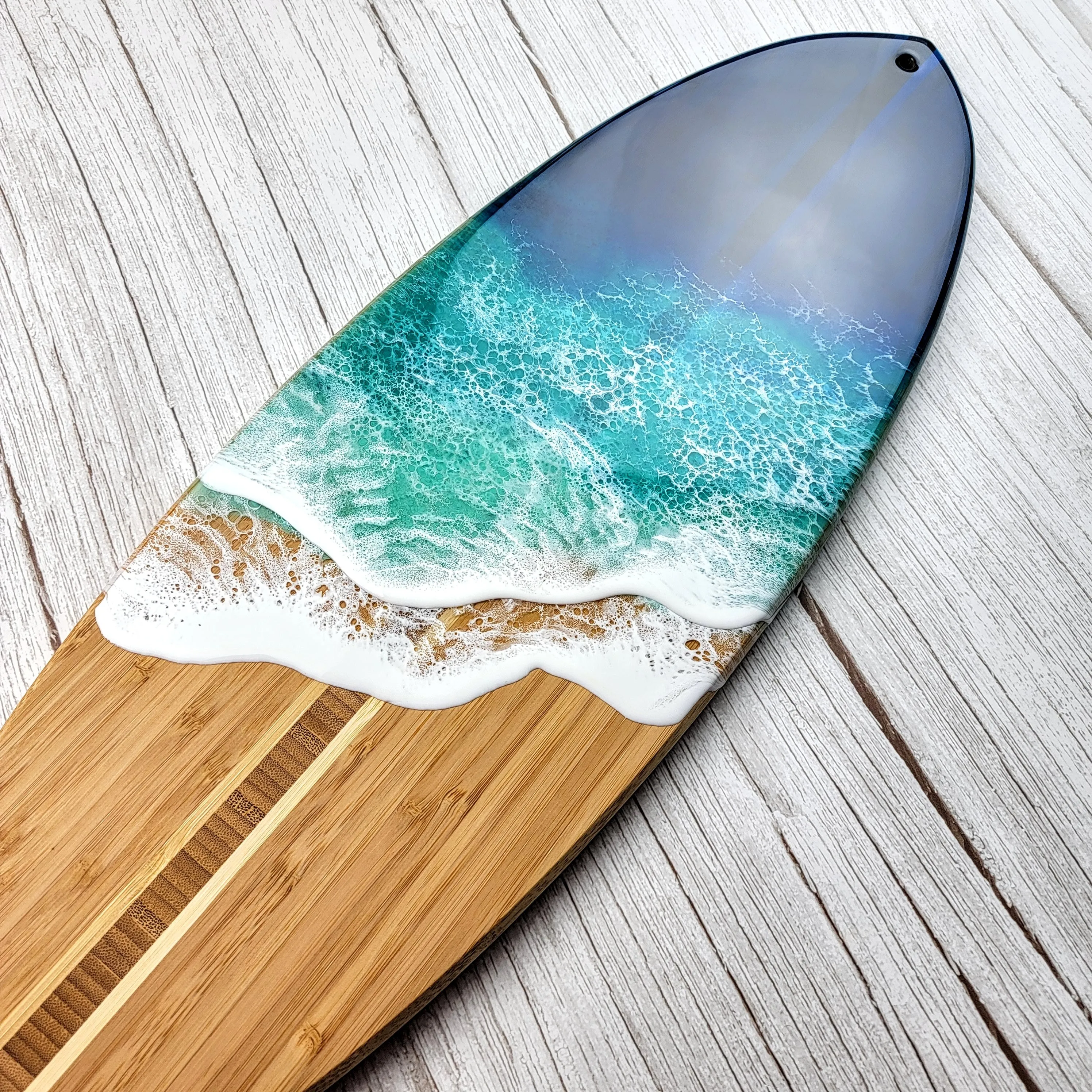 Deep Blue Surfboard Serving Board