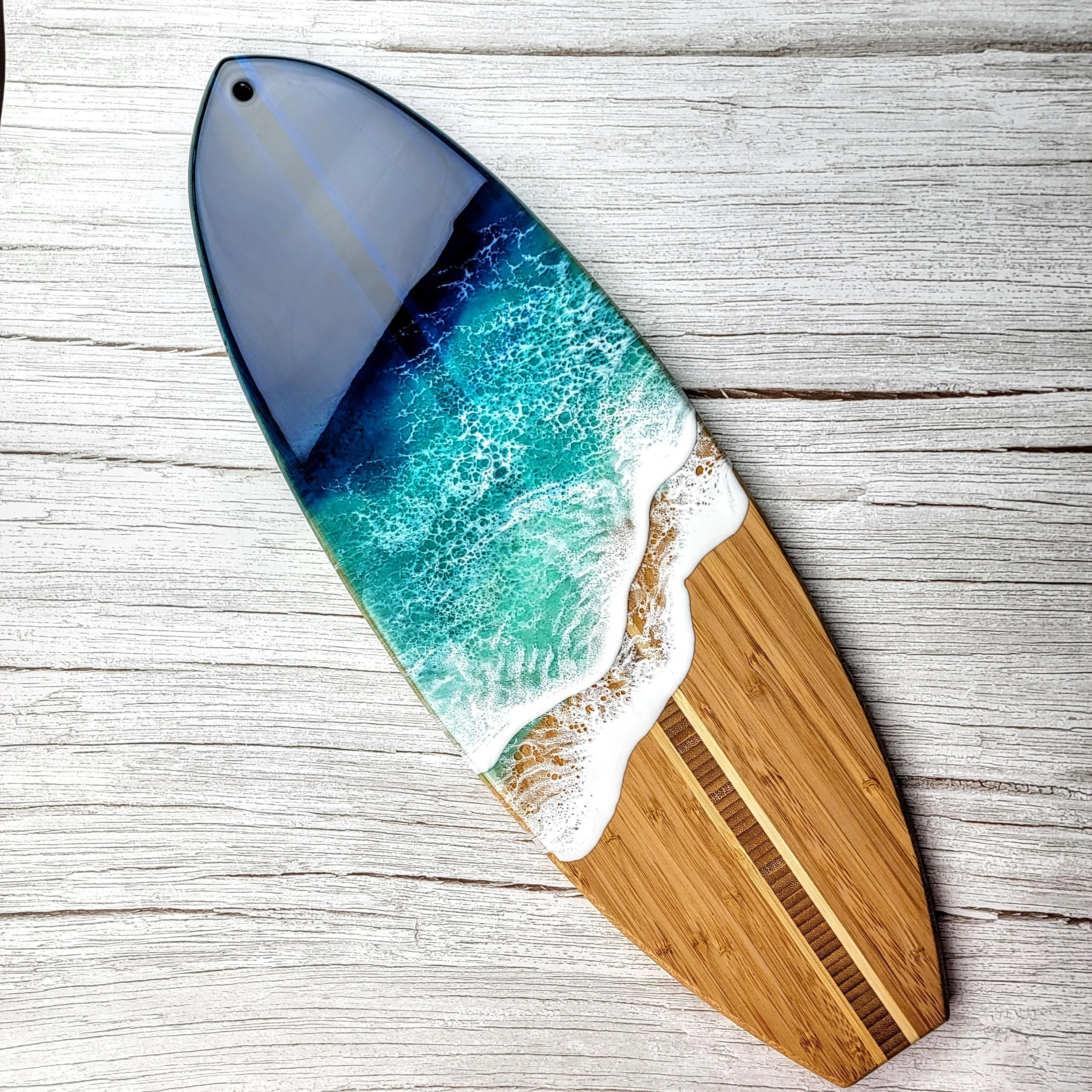 Deep Blue Surfboard Serving Board