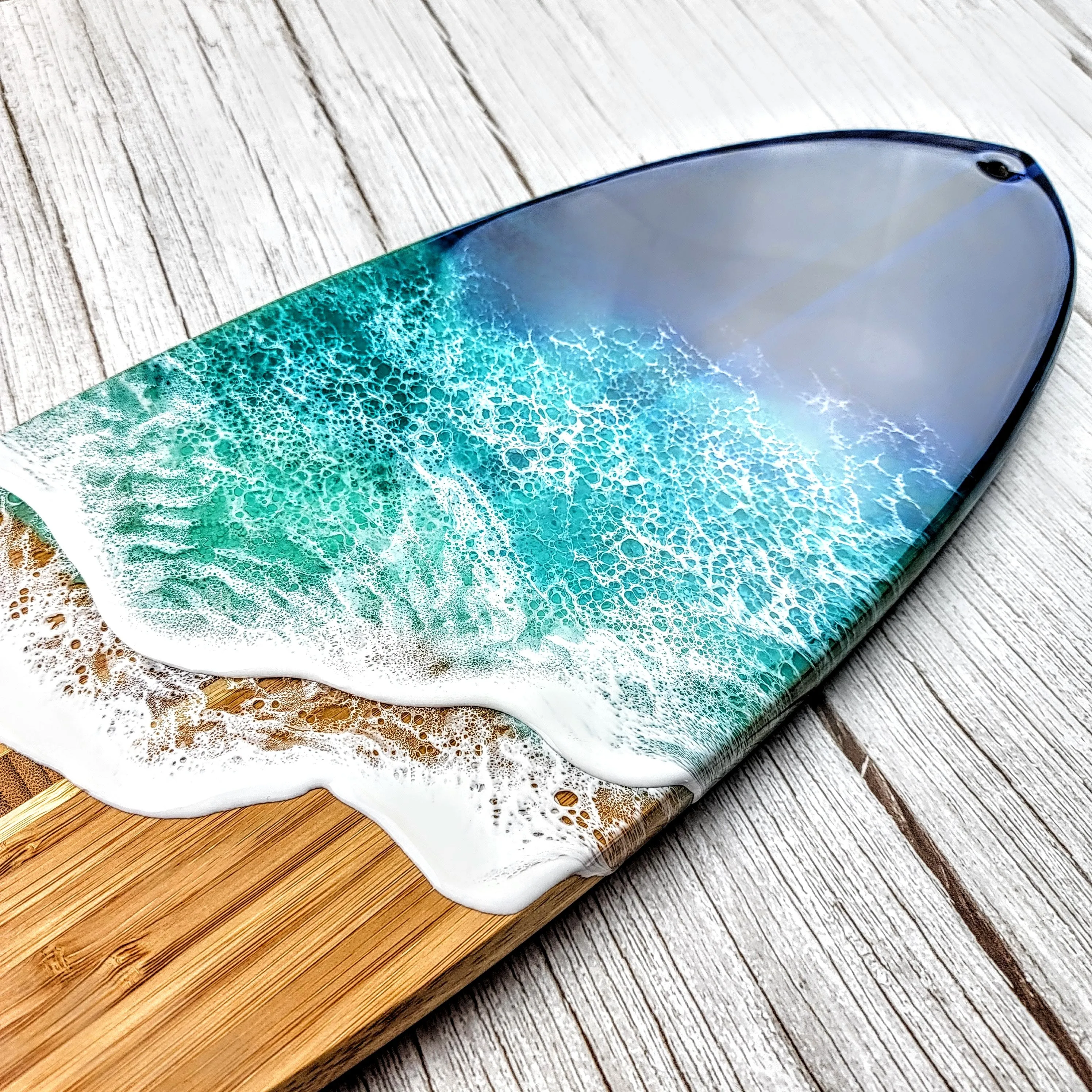 Deep Blue Surfboard Serving Board