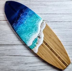 Deep Blue Surfboard Serving Board