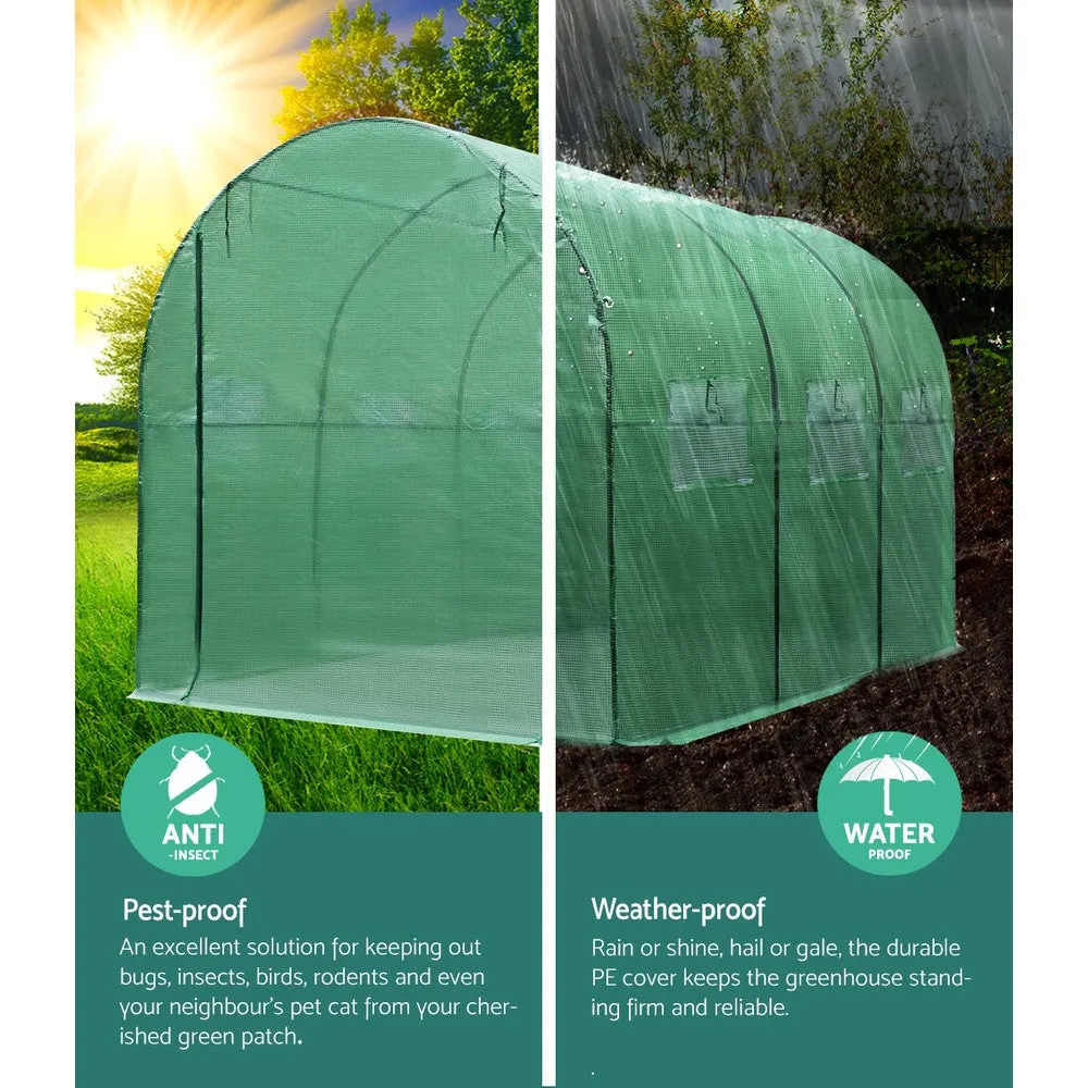 Durable Steel Greenhouse w/ Ventilation Windows by Greenfingers