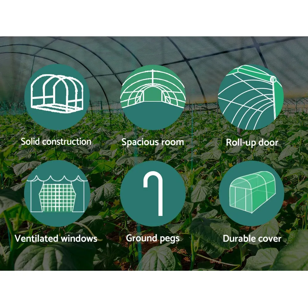 Durable Steel Greenhouse w/ Ventilation Windows by Greenfingers