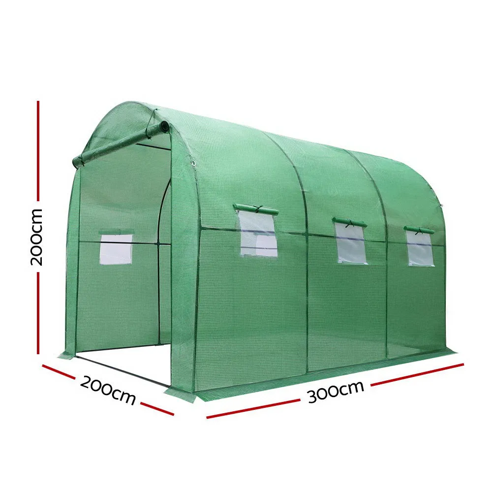 Durable Steel Greenhouse w/ Ventilation Windows by Greenfingers