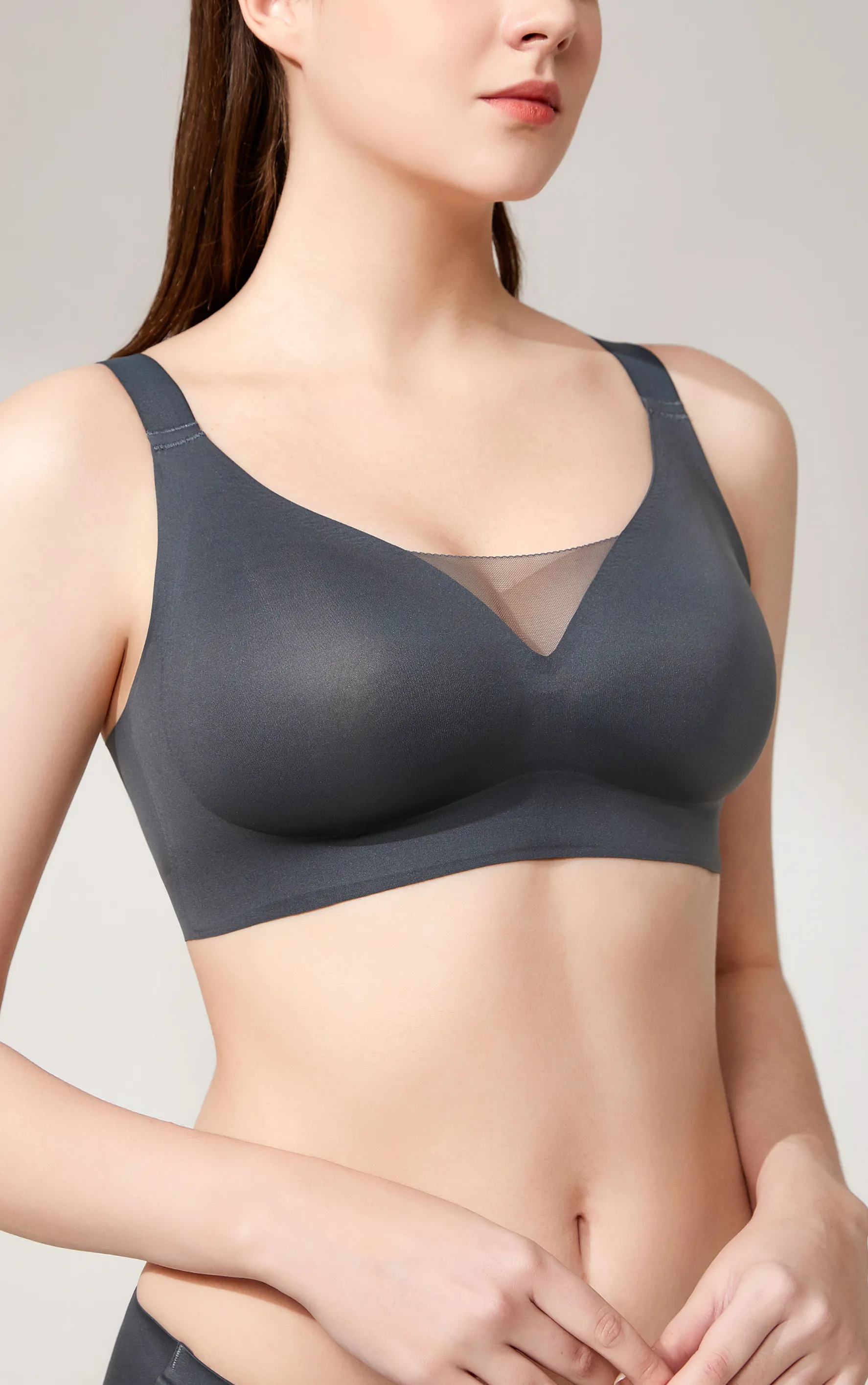 Full Coverage Back & Side Smoothing Wireless Minimizer Bra#116007