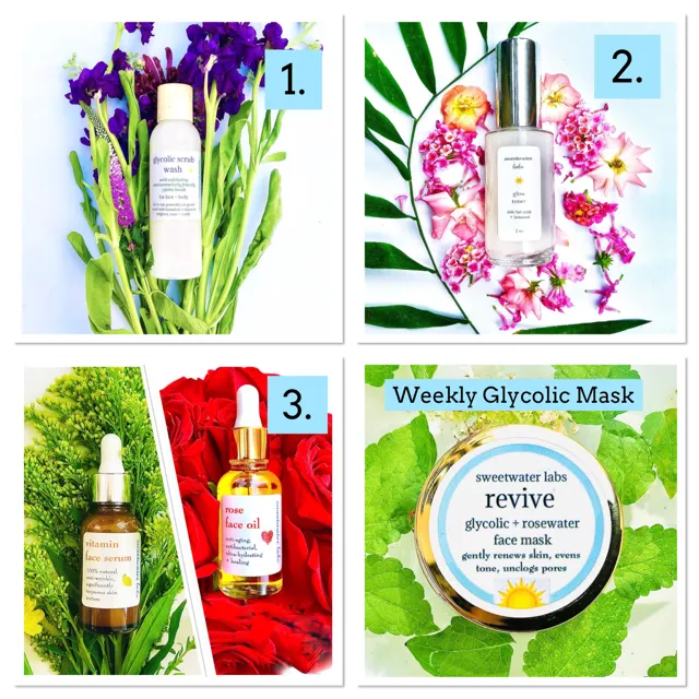 GLOW ROUTINE PACK. Brighten   Nourish. Great for all skin types PLUS BLOOM   UNDEREYE SAMPLES