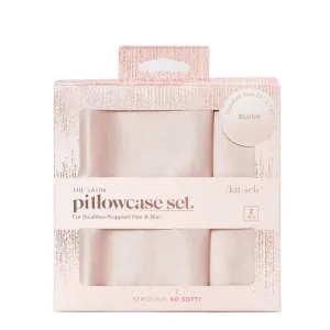 KITSCH | Satin Pillowcase Set - Blush