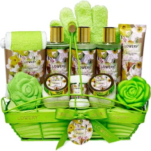 Magnolia and Jasmine Home Bath Set - 13Pc Body Care Spa Kit