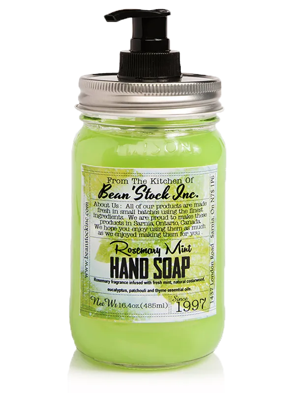 Mason Jar Collection - Rosemary Mint Hand Soap