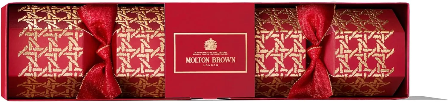 Molton Brown 4-Piece Red Cracker Gift Set – Floral & Citrus Bath & Shower Gel Collection