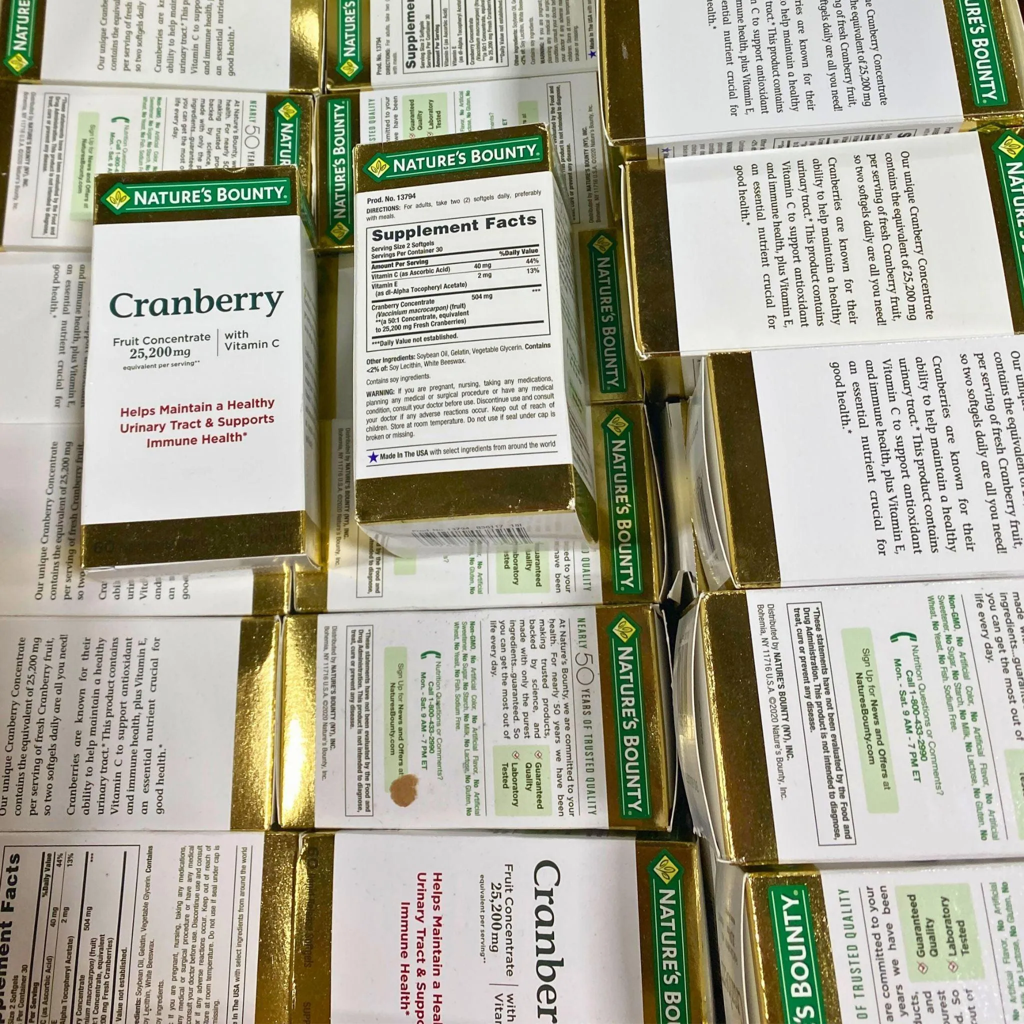 Nature's Bounty Cranberry Dietary Supplement (60 Pcs Lot)