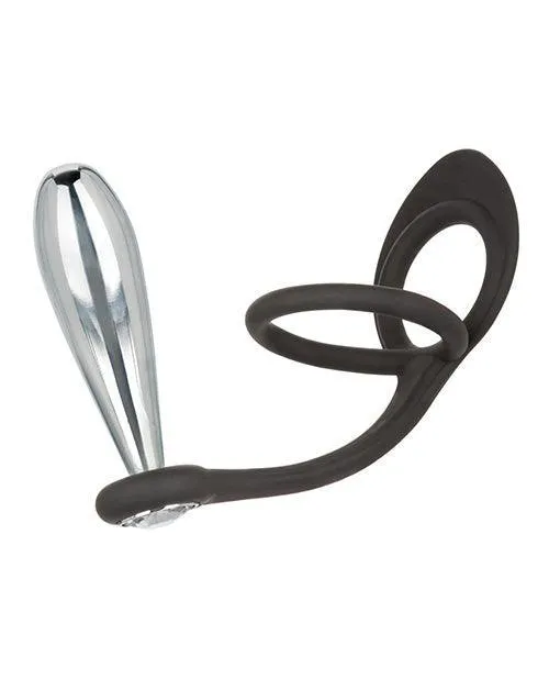 Star Fucker Glider Gem Plug W-silicone Enhancer - Black