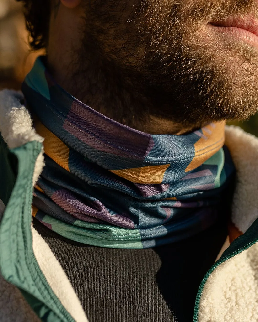 Trail Recycled Gaiter - Deep Blue Camo Pattern