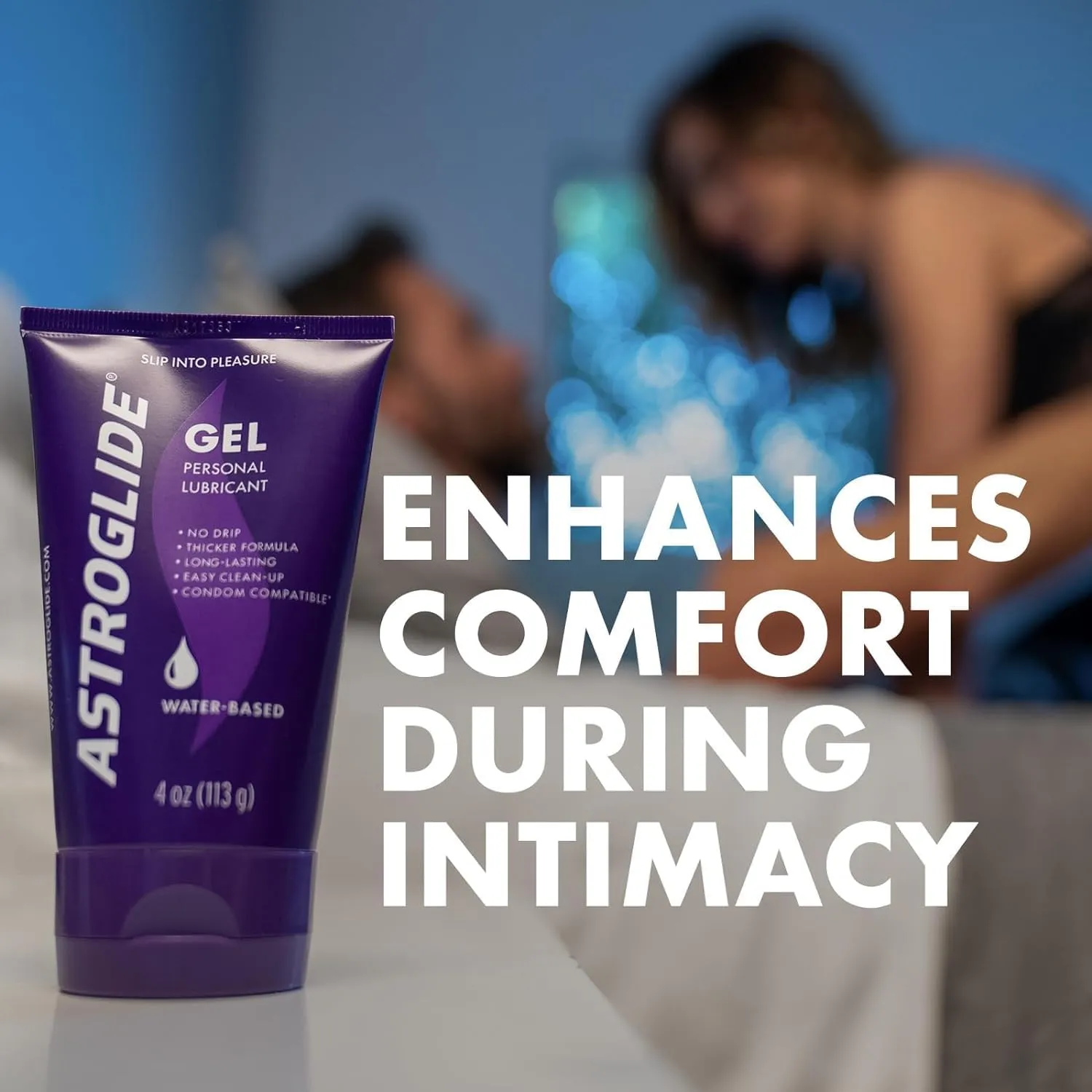 Water Based Lube - Gentle Gel Lubricant Personal Massage Pack 4oz