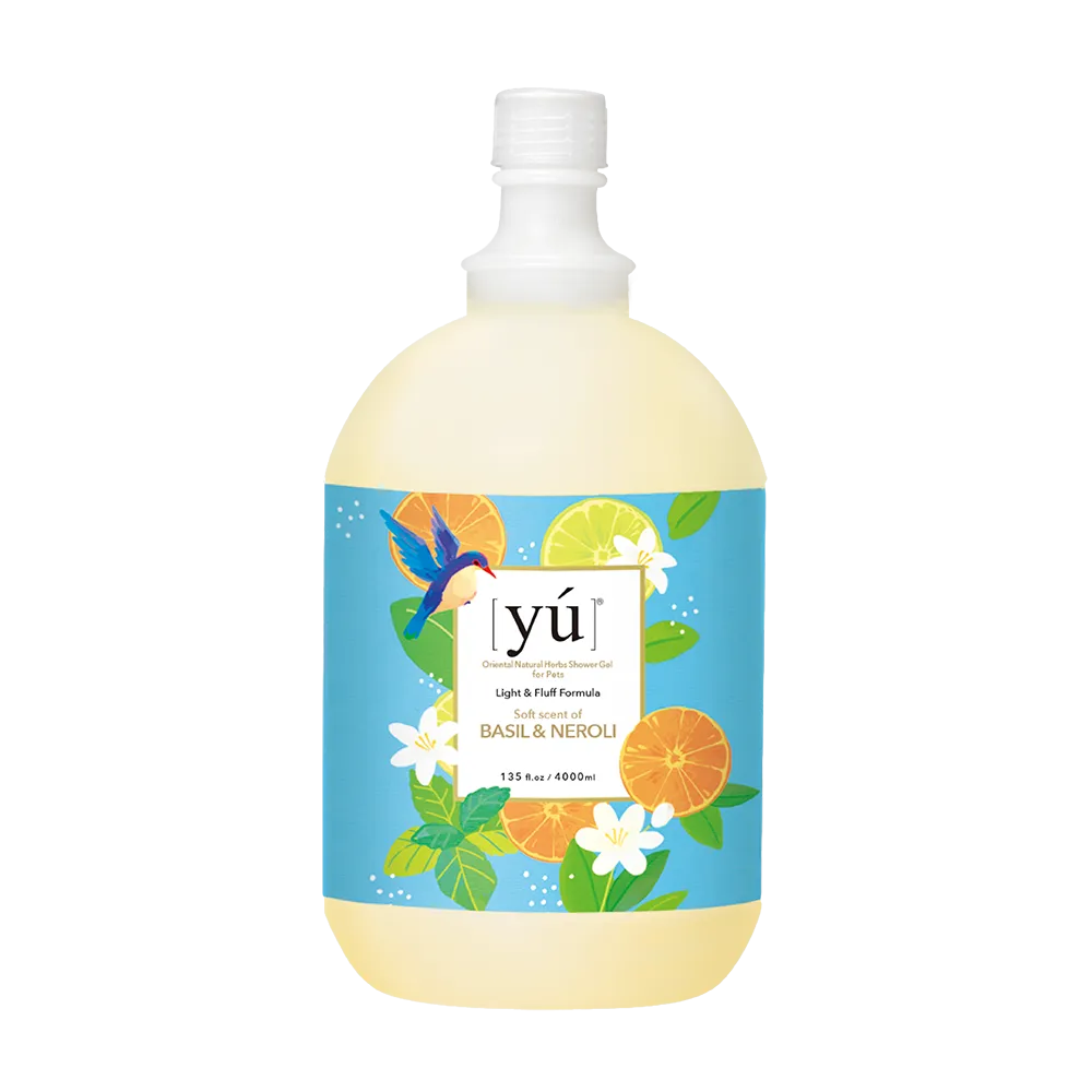 Yu Oriental Natural Herbs Shower Gel Basil & Neroli for Cats & Dogs 4000ml